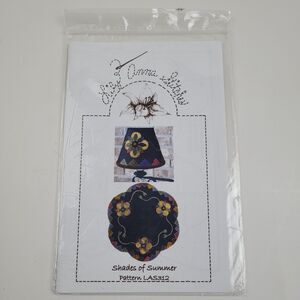 Lily Anna Stitches "Shades of Summer" pattern featuring a dark blue lantern